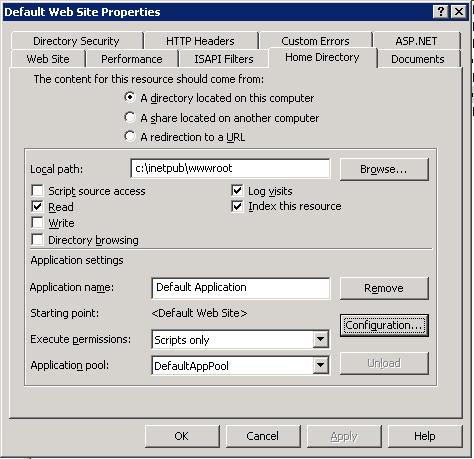 IIS Home Directory