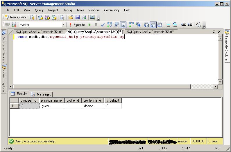Database Mail check profile status