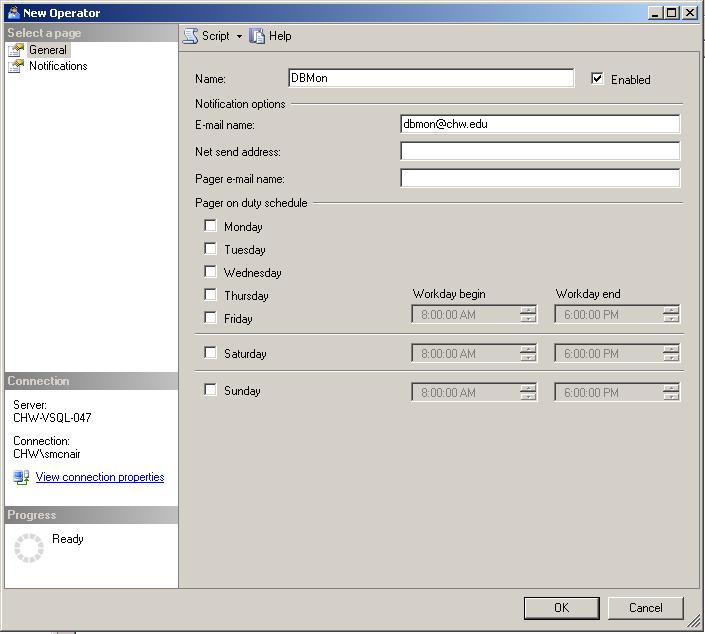 Create DBMAil Operator