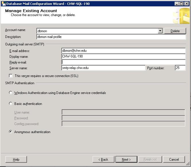 Create DBMAil account