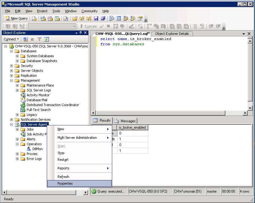 Database Mail SSA Enable