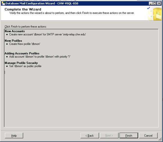 Verify Database Mail Configuration 